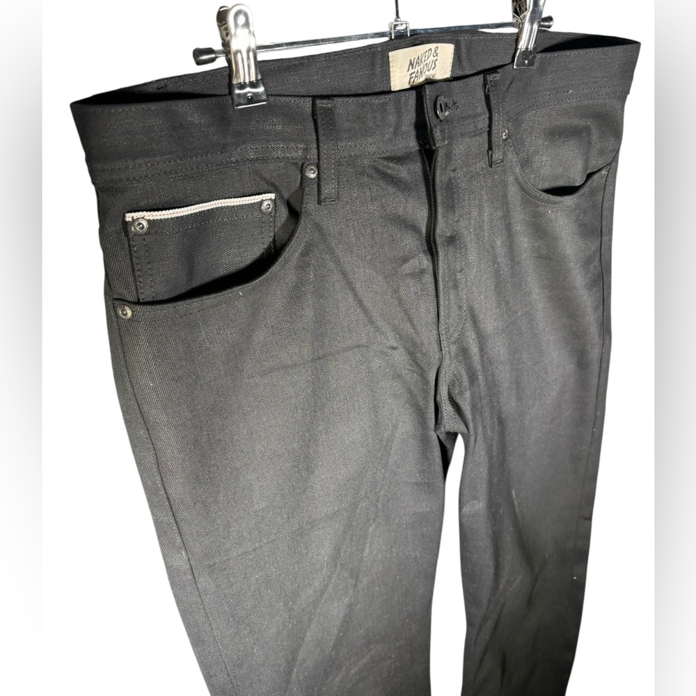 Naked & Famous Black Cobra Stretch Selvedge Denim